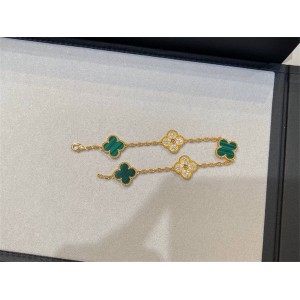 Van Cleef & Arpels VCA Malachite Vintage Alhambra Bracelet