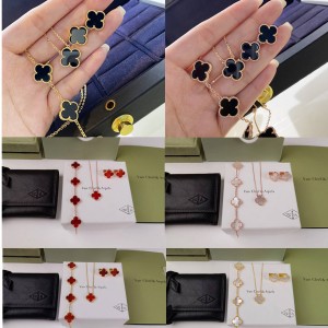 Van Cleef & Arpels VCA Vintage Alhambra Bracelet Necklace Earrings