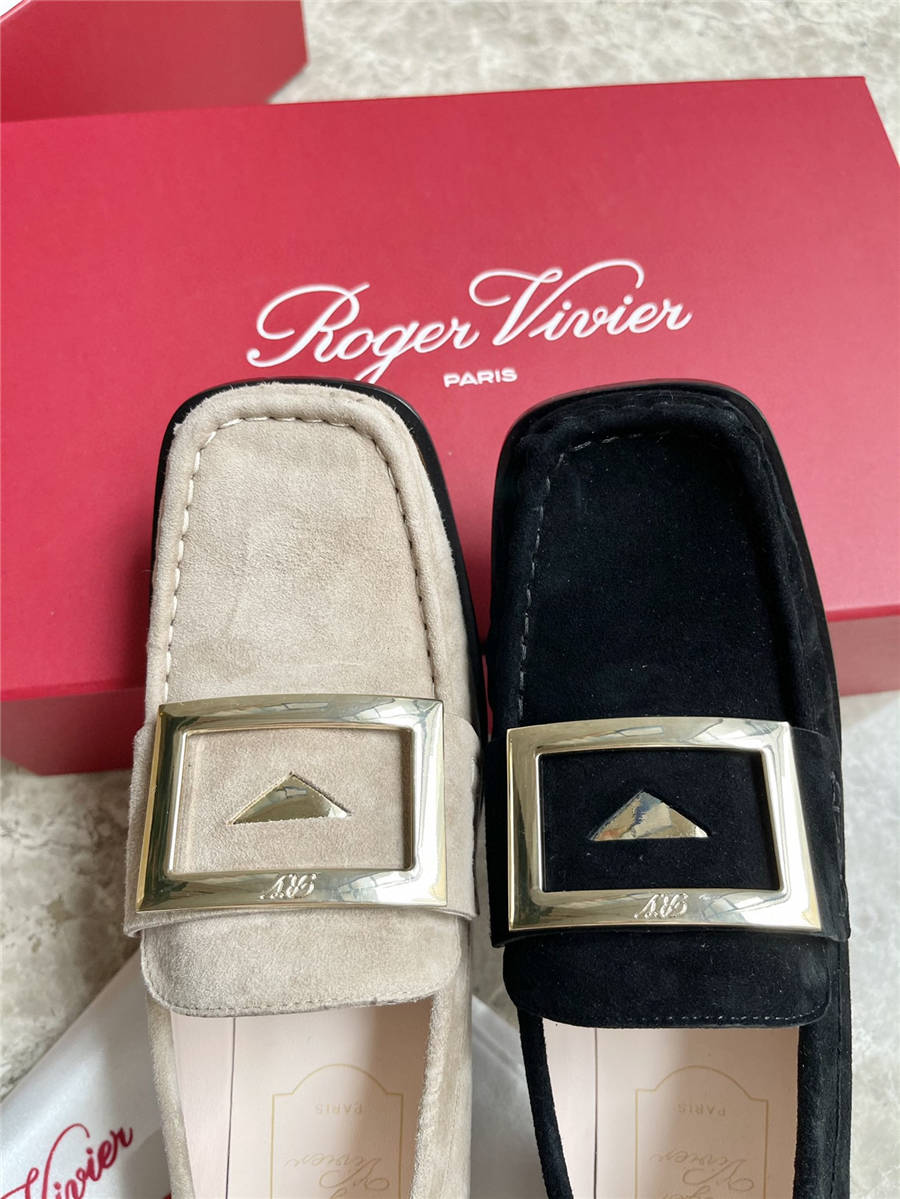 Roger Vivier RV women's shoes Preppy Viv' leather loafers with 